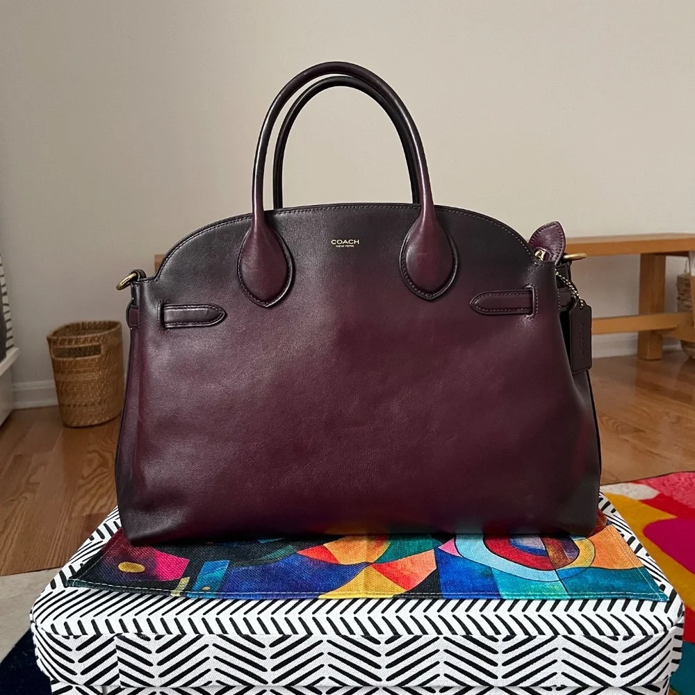 Coach Soft Empire Carryall Bag 40 In Merlot - Picture 12 of 14